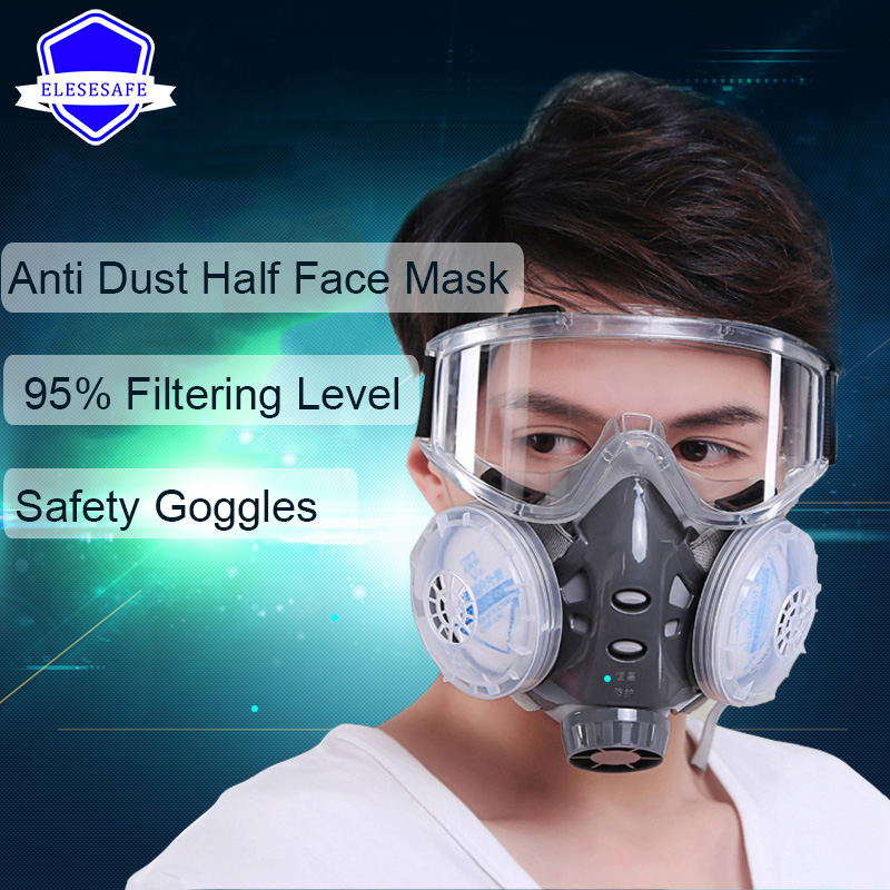 Woodworking Respirator - Nuova maschera antipolvere Respiratore integrale Doppi
