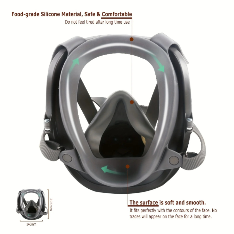Woodworking Respirator - Maschera antigas 6800 a pieno facciale,