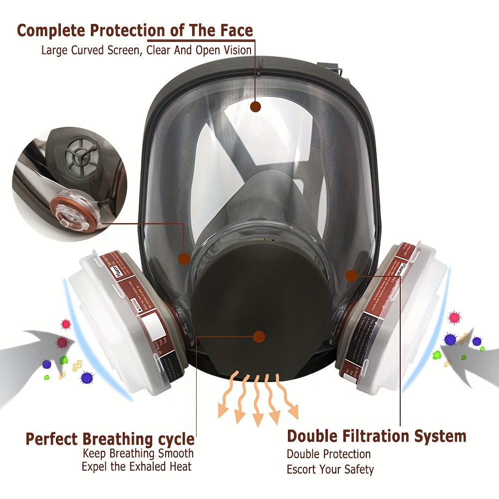 Maschera antigas 6800 a pieno  - Woodworking Respirator recensione e prezzo