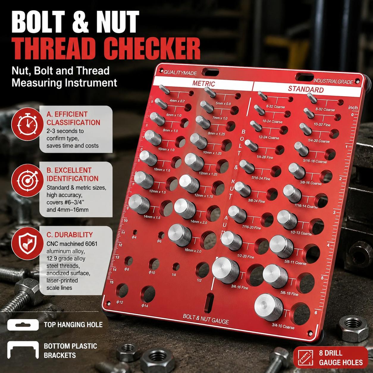Set di calibri per filetti di  - Woodworking Essential Tools recensione e prezzo